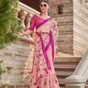manipuri silk with mirror work